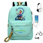 Uus Zootopia Prindiga Seljakott, Suure Mahutavusega &Otilde;pilase Seljakott USB-ga S&uuml;learvutikotiga 0202 44*30*16cm