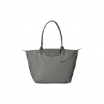 Longchamp Le Pliage roheline logoga kokkupandav klapiga lukuga l&otilde;uendi ja nahast &otilde;lakott, suured naiste kotid, grafiithall 1899919P66 Basic Set (Bag)