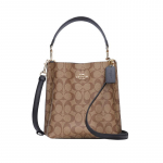 Coach Mollie &auml;mbrimustriga kott kl&otilde;pskinnituse ja keskmise lukuga sahtliga Naiste &otilde;lakott Khaki Must CA582-IMCBI Basic Set (Bag+Dust Bag)