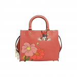 Coach Rogue 25 Moodne Elegantne Lilleline Tr&uuml;kiga Lukuga Nahast &Otilde;lakott Crossbody Kott Keskmine Naiste kotid Roosipunane CH412-B4VH1 Basic Set (Bag+Dust Bag)