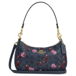 Coach Teri 24 Eemaldatava &Otilde;larihmaga Kaetud L&otilde;uendist Crossbody T&otilde;mblukuga Kott Keskmine Naiste kotid Sinine CY694-IMDEI Basic Set (Bag+Dust Bag)