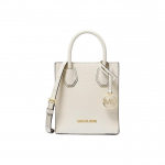 Michael Kors MK Mercer Mini Totes Kott Reguleeritava &Otilde;larihma ja Kuldse Metallist V&otilde;tmehoidjaga Naiste K&auml;ekotid Hele-Kreemjas 35S1GM9T0L-LT-CREAM Basic Set (Bag+Dust Bag)