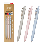 Mitsubishi Pencil Uniball ZENTO Basic kuulikaliplite komplekt 3 tk ja 0,5 mm veep&otilde;hised pliiatsid, (Must, punane, sinine) UBNZS05.3C