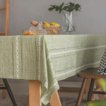 Boho puuvillane linane &otilde;&otilde;nes žakaar laudlina ristk&uuml;likukujuline, pestav talumaja laudlinad peoks, p&uuml;hadeks, piknikuks, s&ouml;&ouml;gilauale, &otilde;ue, s&uuml;giseks 110x170cm