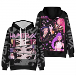 Multikas Anime KPop Deemonik&uuml;tid Moodsad Mugavad 3D Prindiga Hupparid Mehed Naised Vabaaja &Uuml;lesuurusega Pikkade Varrukatega Huppari 2XL