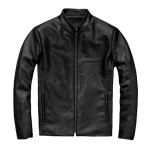 Hiina suurus Vabaaja meeste nahkjakk &Otilde;huke pehme veisenahk Must Pruun Standardne krae Meeste jakid Kevad Jaquetas Masculina De Couro 2XL must