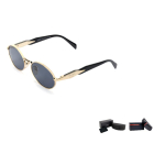 Prada Kirjadega Kaunistatud Ovaalsed P&auml;ikeseprillid Naiste P&auml;ikeseprillid Kuldne PR65ZSZVN09T Basic Packaging-Eyeglass Case+Box,55,Gold