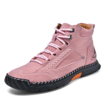 Naiste Nahast Ankle Boots V&auml;litingimustes Vabaaja Saapad Vintage Pehmed Tossud Lamedad Paelkingad K&auml;sitsi Valmistatud Suur Suurus Naiste Kingad Botines 36