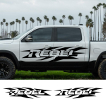 Kleebised Dodge RAM 1500 Rebel RTX Veoauto Kapott Auto Tagaluugi Dekoratsioonid Pagasiruum Vin&uuml;&uuml;lkatteid Auto Tuuning DIY Tarvikud Glossy White