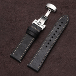 Vintage &Uuml;lemise kihiga Ehtne Nahk Kella Rihm Kiirvabastusega 18mm 20mm 22mm &Auml;ri Pehme Veisenahast Rihm Libliklukk K&auml;epael 18mm&Silver Buckle must