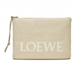 Loewe Kirjalogo T&otilde;mblukuga Sidur Kootud V&auml;ike Vasikanahast K&auml;ekott Naiste K&auml;ekotid Beež C730C63X18-2370 Shopping Bag Set(Basic Set+Shopping Bag)