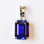 Naturaalne sinine safiir smaragd 925 sterlingh&otilde;bedast ripats 21,80 ct v&auml;&auml;riskividega ehted kingitus 14 mm approx. sinine