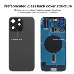 iPhone 16 Pro tagaklaaspaneeli aku katte asendusosad tagumine korpus kaameraklaasiga iPhone 16Pro Maxile 16 Pro Black
