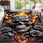 Must Kolju libisemisvastane vaip, Stiilne p&otilde;randamatt, T&auml;iuslik terrassile, aeda, magamistuppa, elutuppa, gooti kodu aksessuaar 80x120cm gray
