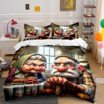 Eakas Paar Hubases K&ouml;&ouml;gis Voodipesu Komplekt Lastele Luksuslik Kingitus 3tk Digitaaltr&uuml;kiga Tekikott Komplekt Pehme Mugav Hingav EU Double 200X200cm&set white