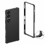 Jahutuskeskkonna raamikarp Sony Xperia 1 VII 1 VI 5G jaoks Alumiiniumisulamist metall&auml;&auml;rne telefoni&uuml;mbris Sony Xperia 1 VI must