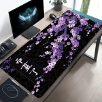 Suur Jaapani Kirsipuu M&auml;nguri Hiirematt Must Lilla Sakura Pikendatud Libisemisvastane Lauamatt S&uuml;learvuti Klaviatuuri Hiirele 400x900x2mm
