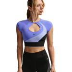 Nike keskmise toega polsterdatud l&uuml;hikeste varrukatega spordirinnahoidja naistele aluspesu IQ0366-010 XS
