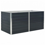 K&otilde;rgendatud peenramuld Anthracite Grey 160 x 80 x 77 cm Tsingitud teras