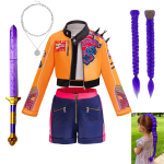 K-popi jahimehed Cosplay Rumi Laulja Hunt'trix Riietumism&auml;ng T&uuml;drukute kost&uuml;&uuml;mid Laste peo karnevali Size130(120-130cm) orange