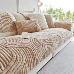 1 tk Lainelise triibuga diivanikate &Uuml;hev&auml;rviline Paks Pl&uuml;&uuml;sist Diivanir&auml;tik Katted Libisemiskindlad Diivanikatted Diivanimatt Elutuppa 30x50 pillowcase khaki