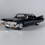 1:24. m&otilde;&otilde;tkava Cadillac Eldorado Biarritz 1959 Seeria 62 Sulamist survevalu Retro mudel Laste m&auml;nguasi Retro mudeli kaunistused Kingitus lapsele must