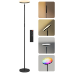 RGB &Uuml;lesvalgustav P&otilde;randalamp, H&auml;mardatav Lamp Kaugjuhtimispuldi ja Puutejuhtimispuldiga, 350 kraadi P&ouml;&ouml;ratav Pea, Must 25 x 25 x 177 cm must