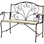 2-kohaline aiapink Neo-Retro stiilis sepistatud raud Koonilised jooned Metall Must Kuldne Vananenud efekt 100 x 50 x 88 cm