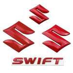 4tk/5tk Metallist Auto Esiosa Embleem Tagumine Pagasiruumi Logo Rooliratta Kleebis SUZUKI Swifti jaoks Auto Saba T&auml;he M&auml;rgi Tarvikud gray