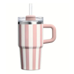 20oz retro triibuline Bingba tass, roostevabast terasest vaakumtermosass k&auml;epidemega, auto suur mahutavusega kohvitass 20oz