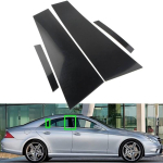 4 tk L&auml;ikiv must sammaspost Sobib MERCEDES CLS C219 2006 2007 2008 2009 2010 2011 Uksepoolne aknakate Dekoratiivsed Tarvikud