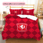 FC Twente Muster Voodipesu Tekikomplekt Kodukaunistus Kingitus (1 * tekikott + 2 * padjap&uuml;&uuml;ri ilma s&uuml;damikuta).xwn 135x200cm red