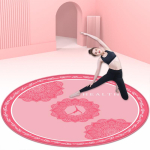 Libisemiskindel &uuml;mar fitness-matt: Heli summutav, l&ouml;&ouml;ke neelav h&uuml;ppen&ouml;&ouml;ri, aeroobika ja joogamati. 100 cm Diameter (Upgraded Silicone Base)
