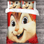 Multikas Alvin & Chipmunks Tekikate Padjap&uuml;&uuml;r Voodipesukomplekt T&auml;iskasvanud Poiss T&uuml;druk Magamistoa Kaunistus Laste &Uuml;he-Kahekohaline Suurus 155cmx200cm