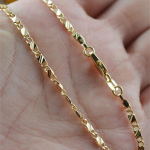 2 mm naiste meeste mood 16-30 tolli ripatsita pika karbiga ketiga kaelakee ehted 22 inches kuld