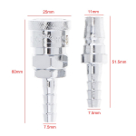 2 tk / komplekt TL-S12 20SH+PH kiirterasest pneumaatiline liitmik kiirk&otilde;rgsurve&uuml;hendus 20SH+PH