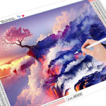 5D DIY Teemantmaalipilved Maastused Teemanttikandid maastik Ristpistes Kodukaunistus 20*30 cm