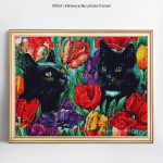 Teemantmaal Ristpistes Kassi- ja Lillemosaiigist Teemanttikandid 20X30CM