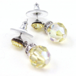 Lily-Crystal [F4757] &ndash; B&ouml;&ouml;mi kristallist k&otilde;rvar&otilde;ngad 'Sissi' Yellow kollane