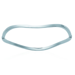 Les Tr&eacute;sors De Lily [H6210] - Bracelet Acier 'Chor&eacute;graphie' argent&eacute; - 65 mm 3 mm h&otilde;be