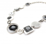NOA [J2162] - Collier Cr&eacute;ateur 'Coloriage' gris hall