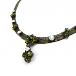 Les Tr&eacute;sors De Lily [J6988] - Collier Cr&eacute;ateur 'Sissi' vert roheline