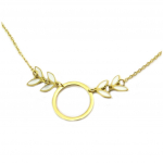 Les Tr&eacute;sors De Lily [P7859] - Collier cr&eacute;ateur acier 'Boho' beige dor&eacute; - 14 mm valge