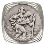 Les Tr&eacute;sors De Lily [Q2985] - K&auml;sitsi valmistatud magnet  Saint Christophe  h&otilde;bedane - 30x30 mm h&otilde;be