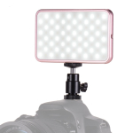 FL-08 mini-LED-videovalgusti paneelfotograafia t&auml;itevalgusti 3000K-5500K, sisseehitatud h&auml;mardatav roosa