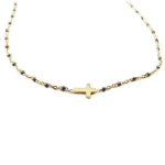 Les Tr&eacute;sors De Lily [R0221] - Kuldhall  Cross  terasest disainkaelakee - 10x5 mm hall