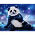 T&auml;ielik 5D Teemantmaaling Loom Panda Teemanttikandid Ristpistes Kodukaunistus K&auml;sitsi valmistatud kingitus 25x30cm