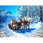 Teemanttikandid Scenery 5D Teemantmaal Ristpistes Hobuse Pilt Kodukaunistus 20X30CM