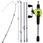 5-sektsioonilise Baitcaster ridva ja heidetava &otilde;ngerulli kombinatsioonid 1.7m&Left handle parkkoor