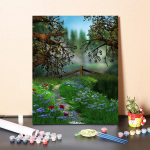 DIY v&auml;rvid numbrite j&auml;rgi &otilde;limaali komplekt L&otilde;uend DIY &otilde;limaal numbrite j&auml;rgi Seinakunsti kaunistused kodukinki kunstiks ja hobideks 40x50cm no frame